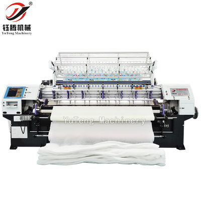 Máquina informática para cubrir con agujas múltiples y cerraduras de costura