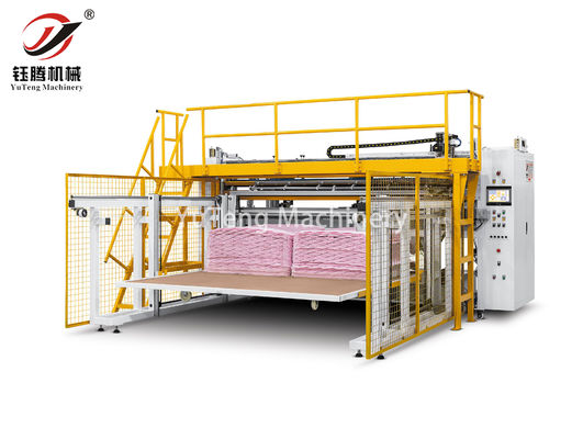 Máquina de corte automático de filetes computarizada con tecnología de corte ultrasónico y plataforma de elevación de brazos mecánicos para textiles domésticos