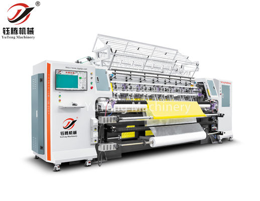 Máquina acolchadora computarizada con puntada de bloqueo con velocidad de producción de 20-200 m/hora, ancho de acolchado de 1650/2000/2450 mm y velocidad ajustable de 100-1400 rpm