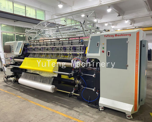 Máquina acolchadora computarizada con puntada de bloqueo con velocidad de producción de 20-200 m/hora, ancho de acolchado de 1650/2000/2450 mm y velocidad ajustable de 100-1400 rpm