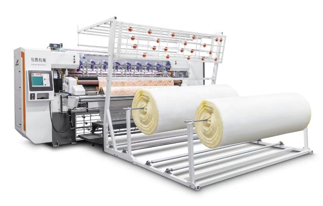Máquina industrial para cubrir colchones con agujas múltiples sin lanzadera de alta velocidad